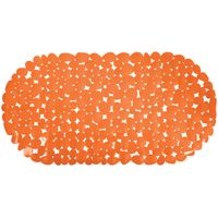 Douche/bad anti-slip mat badkamer - pvc - oranje - 39 x 99 cm - ovaal Douche/bad anti-slip mat badkamer - pvc - oranje - 39 x 99 cm - ovaal
