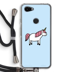 Eenhoorn: Pixel 3a Transparant Hoesje met koord