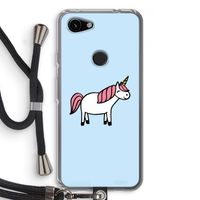Eenhoorn: Pixel 3a Transparant Hoesje met koord