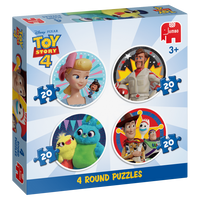 Jumbo puzzel 4in1 20 stukjes rond Disney Toy Story 4