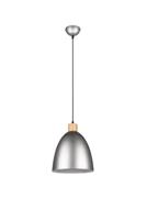 Trio HanglampJagger RVS met houtbruin - R30681067