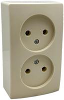 Peha opbouw stopcontact dubbel creme - 4678960