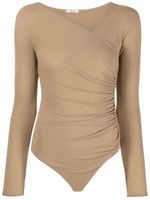 Wolford body The Cathered Cache-Coeur - Marron