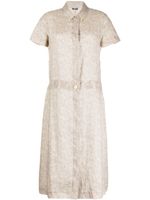 CHANEL Pre-Owned robe-chemise à imprimé Cambon (1999) - Marron