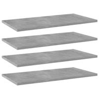 Wandschappen 4 st 60x30x1,5 cm spaanplaat betongrijs