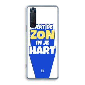 Laat de zon in je hart: Sony Xperia 5 II Transparant Hoesje