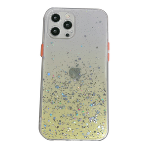 Samsung Galaxy S21 Ultra hoesje - Backcover - Camerabescherming - Glitter - TPU - Geel