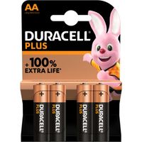 Duracell Plus Alkaline AA batterijen batterij 4 stuks - thumbnail