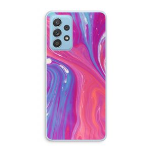 Paarse stroom: Samsung Galaxy A73 Transparant Hoesje