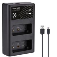 K&F Concept dual batterij-oplader voor LP-E17 met USB-C aansluiting