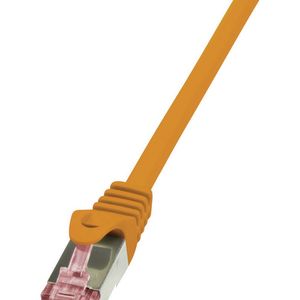 LogiLink CQ2098S RJ45 Netwerkkabel, patchkabel CAT 6 S/FTP 10.00 m Oranje Vlambestendig, Snagless 1 stuk(s)