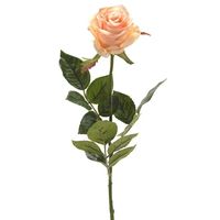 Kunstbloem roos Simone - zalm kleurig - 73 cm - decoratie bloemen