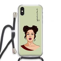 Pop-Art Creator: iPhone XS Transparant Hoesje met koord