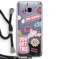 Positivity: Samsung Galaxy S8 Transparant Hoesje met koord