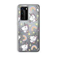 Rainbow Unicorn: Huawei P40 Pro Transparant Hoesje