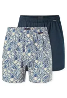Schiesser 2-Pack heren wijde boxershort - Selected - 100% katoenen losse boxershort met sluiting