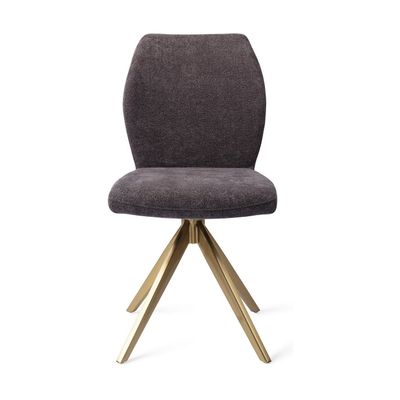 Jesper Home Ikata eetkamerstoel Almost Black turn gold