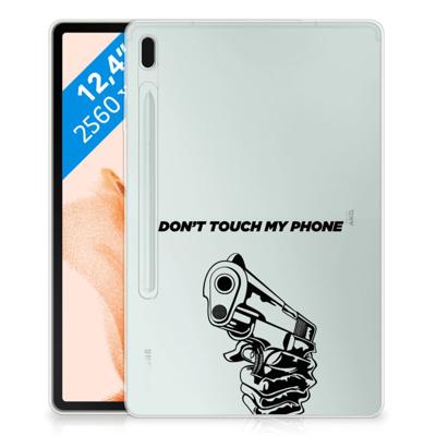 Samsung Galaxy Tab S7FE Print Case Gun Don't Touch My Phone Samsung Galaxy Tab S7FE Print Case Gun Don't Touch My Phone