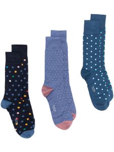 Paul Smith lot de chaussettes à pois - Bleu