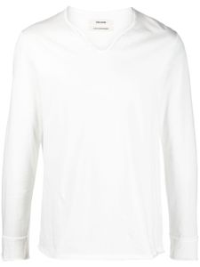 Zadig&Voltaire t-shirt Monastir à manches longues - Blanc