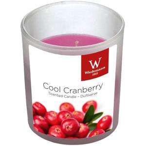 Trend Candles Geurkaars - in glas - Cranberry aroma - 25 branduren - 7 x 8 cm