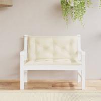 VidaXL Tuinbankkussens 2 st 100x50x7 cm oxford stof crèmekleurig