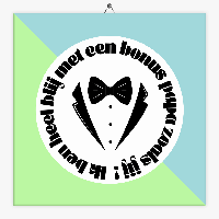 Tekst tegeltje bonus papa