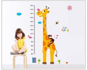 Muursticker groeimeter giraffe