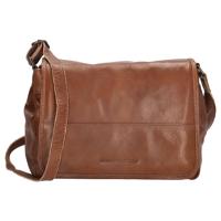 Hide en Stitches Crossbody Schoudertas met Overslag Bruin Hide en Stitches Crossbody Schoudertas met Overslag Bruin