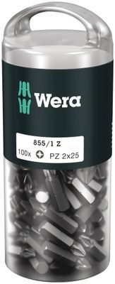 Wera 855/1 Z Bits Pozidriv, PZ 1 x 25 mm (100 Bits pro Box) - 1 stuk(s) - 05072443001