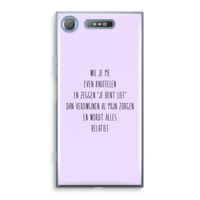 Relatief: Sony Xperia XZ1 Transparant Hoesje