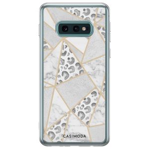 Samsung Galaxy S10e siliconen telefoonhoesje - Stone & leopard print