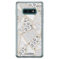 Samsung Galaxy S10e siliconen telefoonhoesje - Stone & leopard print