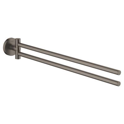 GROHE Essentials Handdoekhouder - 45cm - dubbel - draaibaar - brushed hard graphite 40371al1