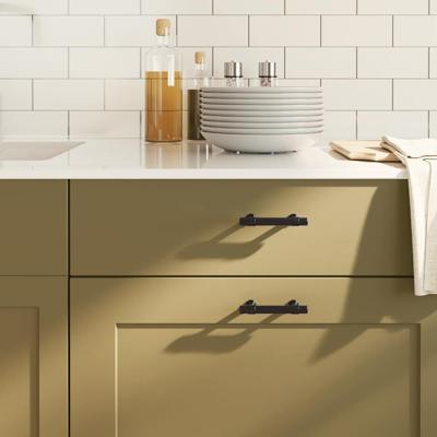 VidaXL Handvatten 10 st 96 mm roestvrij staal zwart