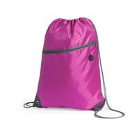 Sport gymtas/rugtas/draagtas roze met rijgkoord 34 x 44 cm van polyester