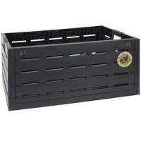 Inklapbare boodschappenkrat/opbergkrat - Antraciet - 59 x 38 x 27 cm - 60 liter