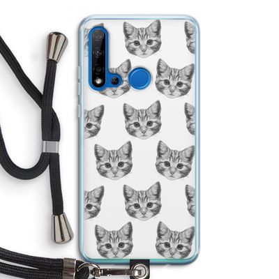 Kitten: Huawei P20 Lite (2019) Transparant Hoesje met koord