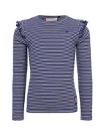 LOOXS Little winter t-shirt meisjes - blauw - geruit/gestreept/longsleeve