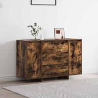Dressoir met lade Gerookt eiken 120 x 41 x 75 cm Bewerkt hout