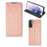 Samsung Galaxy S21 Plus Hoesje met Magneet Pattern Orange