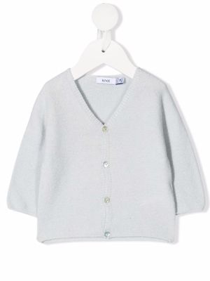 Knot cardigan Earl à boutonnière devant - Bleu