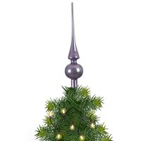 Kerstboom glazen piek lila paars glans 26 cm - thumbnail