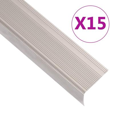 Trapneuzen L-vormig 15 st 90 cm aluminium champagnekleurig