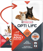Versele Laga Opti Life digestion adult medium-maxi hondenvoer 12.5 kg