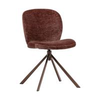 Woood Femke eetkamerstoel chenille Bruin
