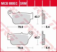 TRW Remblokken, en remschoenen voor de moto, MCB880SRM Sinter maxi scooter