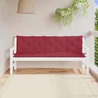 VidaXL Tuinbankkussens 2 st 180x50x7 cm oxford stof wijnrood