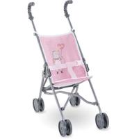 Accessorio bebè - COROLLE - Passeggino in canna rosa per bambino da 30, 36 e 42 cm - Dai 3 anni in su