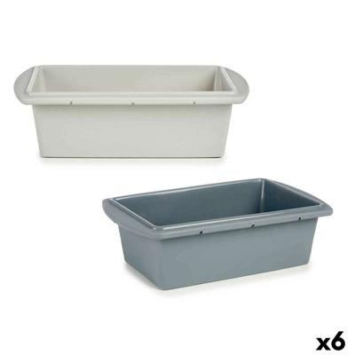 Bakvorm Kinvara HH038 HH038 Lichtgrijs Donker grijs Siliconen 1,5 L 16 x 7 x 27,5 cm Cake (6 Stuks)
